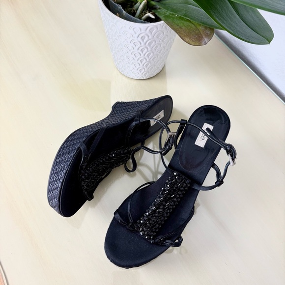 Prada Black Beaded Sandals - Picture 3 of 3